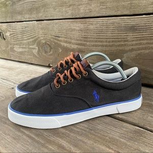 Mens Polo Ralph Lauren Forestmont II Black Blue White Shoes Size 10D